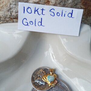 Landstrom's Solid 10kt Gold & Opal Pendant
